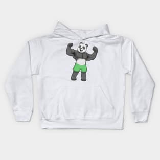 Panda as Bodybuilder at Bodybuilding Kids Hoodie